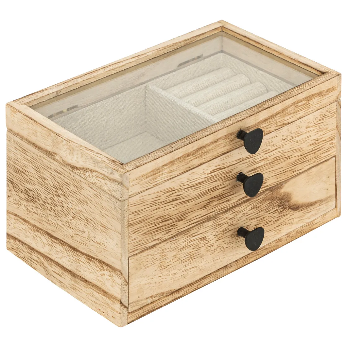 atmosphera Accesorios|Estilo Étnico>Joyero De Madera Beige Inu