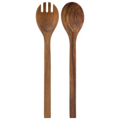 secret d'gourmet Utensilios Para Servir>Juego 2 cubiertos de madera acacia para ensalada