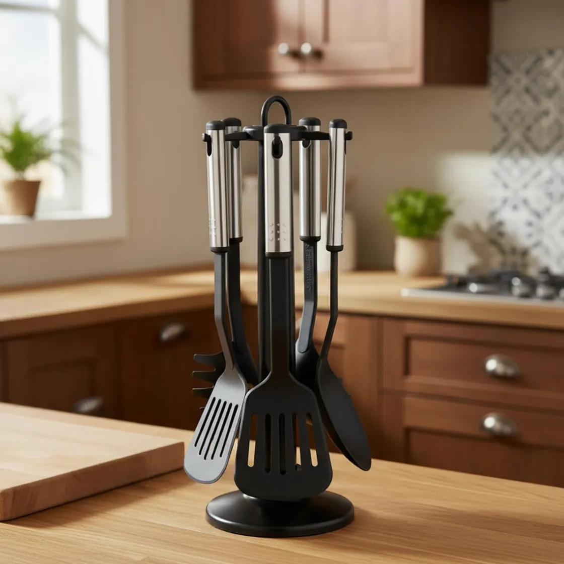 Utensilios Para Servir>Juego 5 Cubiertos Inoxidables/Nailon