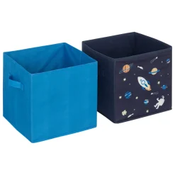 atmosphera4kids Almacenamiento>Juego 2 Cubos Almacenaje Astronauta Azul 29x29cm