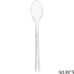 5five Desechables>Juego 50 Cucharas Transparentes