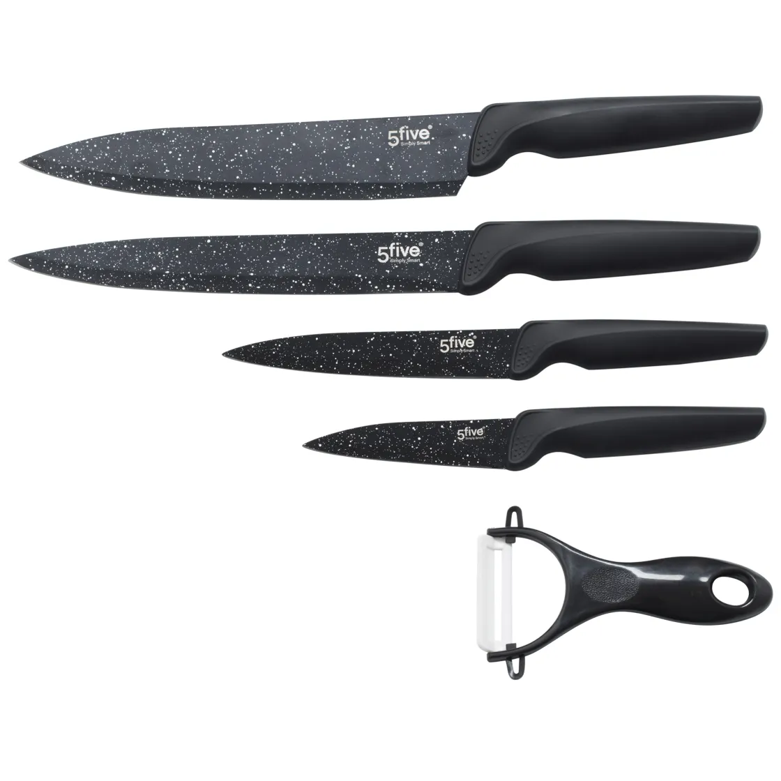 5five Placas Calefactoras Y Tablas De Cortar>Juego 4 Cuchillos+Pelador De Cocina