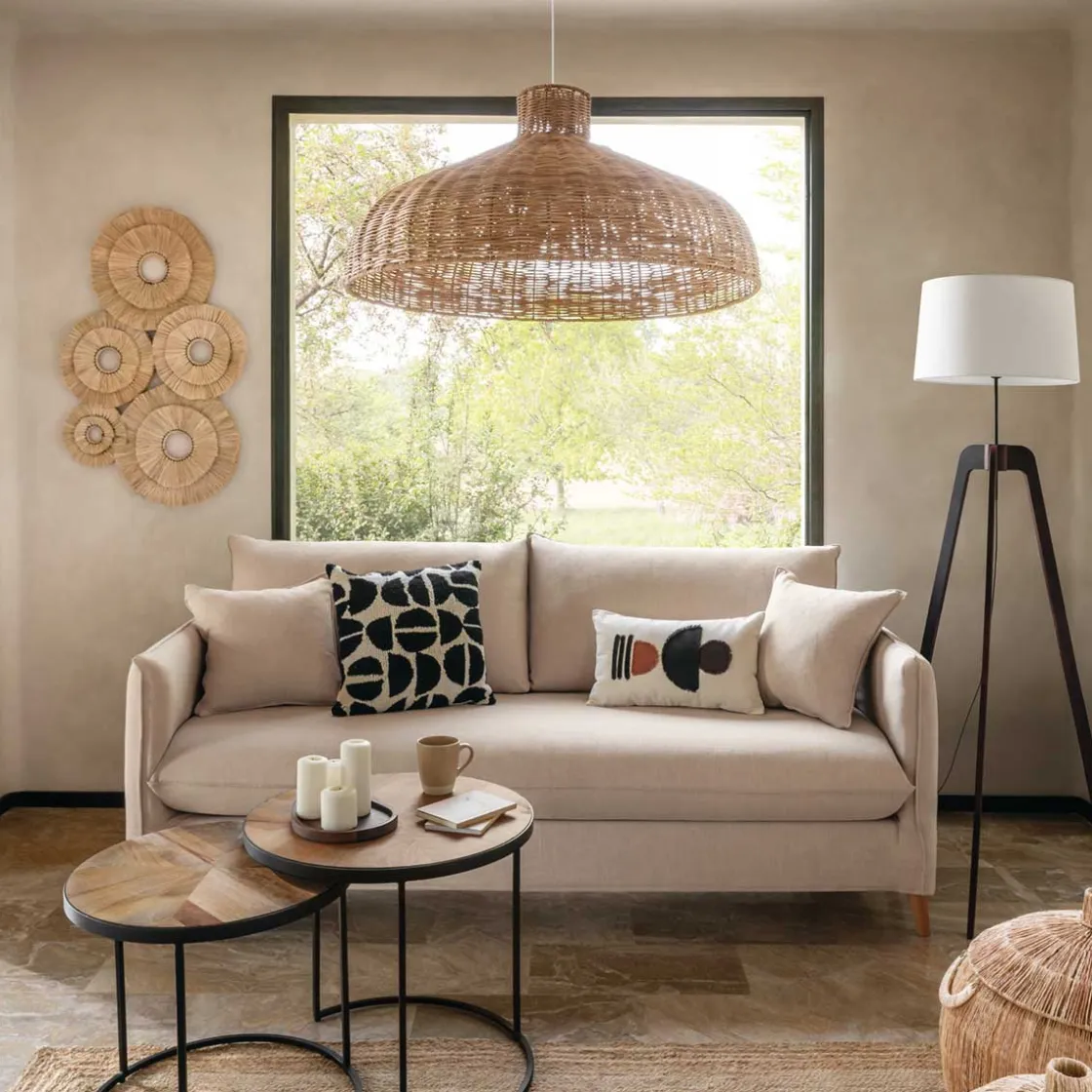 atmosphera Mesas Bajas Y Auxiliares|Estilo Industrial>Juego 2 Mesas Auxiliares De Madera 51Cm