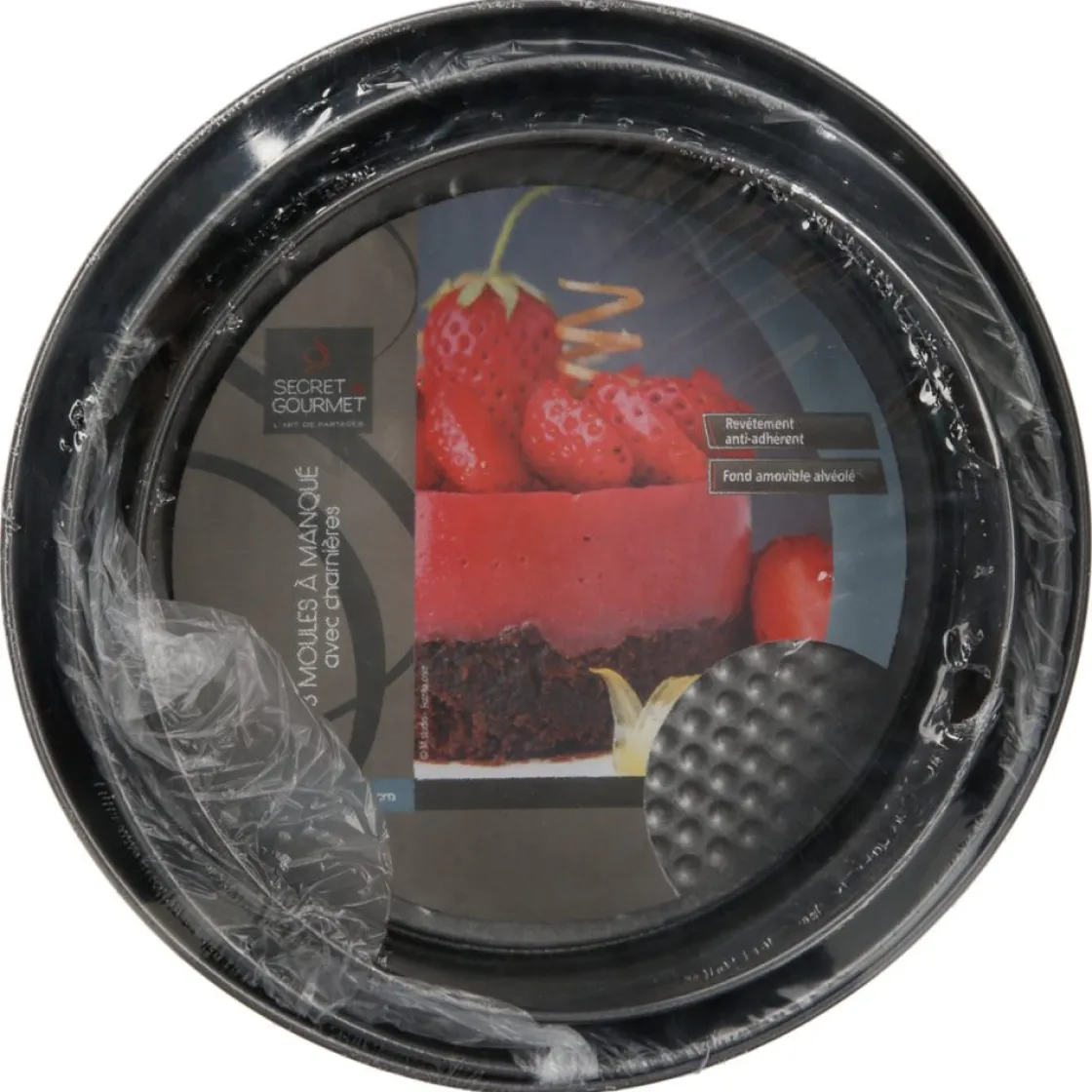 secret d'gourmet Moldes Y Otros Utensilios De Cocina>Juego 3 Moldes Desmontables Para Tarta