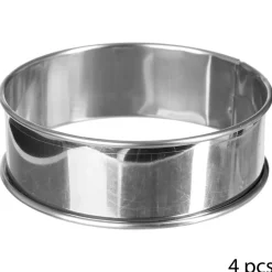 secret d'gourmet Moldes Y Otros Utensilios De Cocina>Juego 4 Moldes Inoxidables Para Tartas