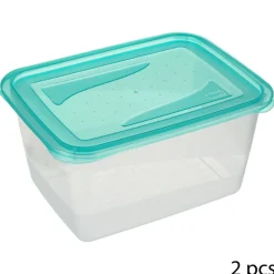 secret d'gourmet Tapas Y Cubiertas>Juego 2 Recipientes C/Tapa Azul 2L