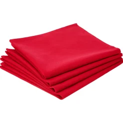 Manteles, Servilletas Y Manteles Individuales>Juego 4 Servilletas Rojas De Tela 40x40Cm