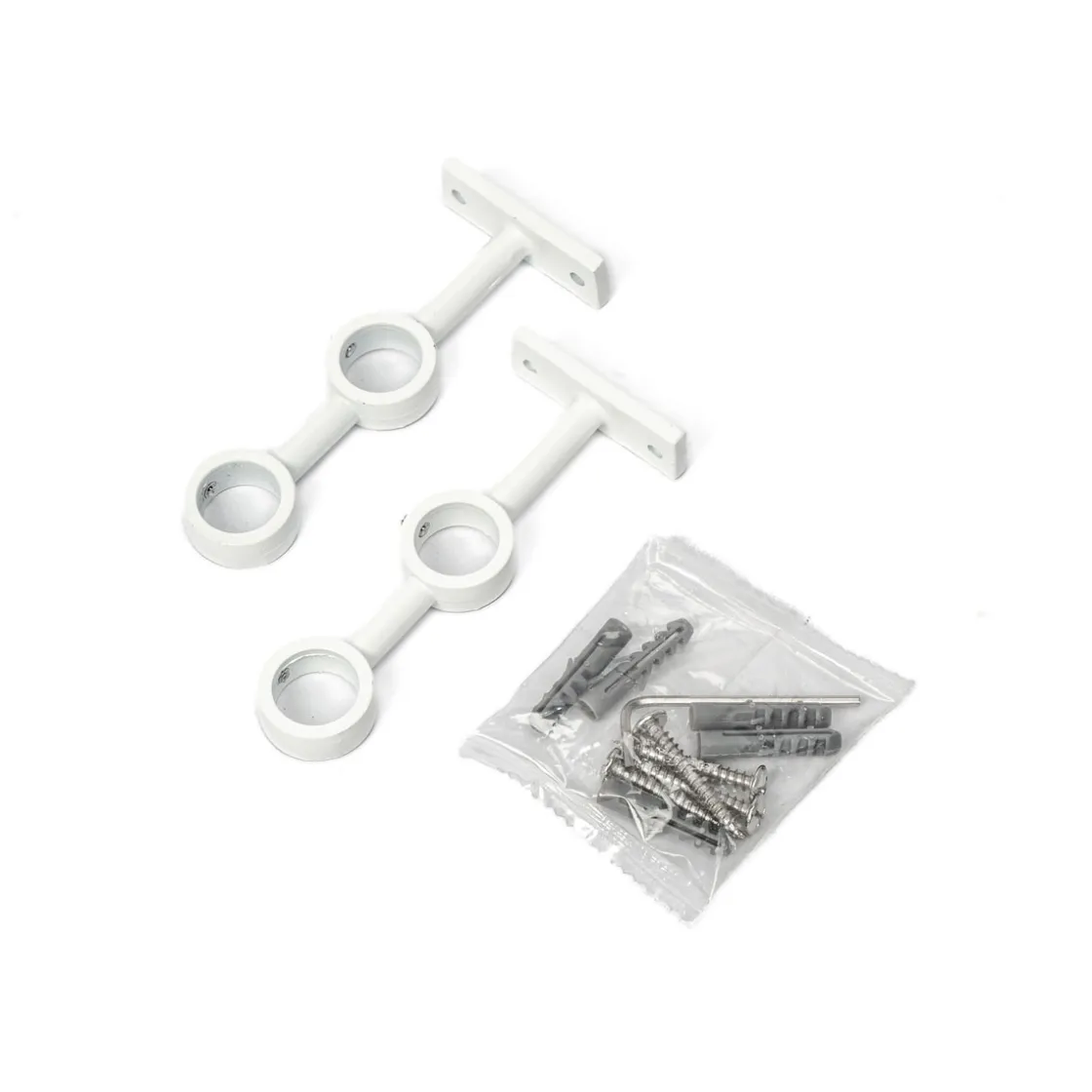 Varillas Y Accesorios>Juego 2 Soportes Dobles P/Barra Cortina
