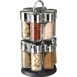 secret d'gourmet Cajas Y Frascos>Juego 12 Tarros Con Especias + Soporte