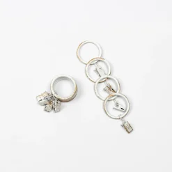 Varillas Y Accesorios>Juego De 8 Anillas C/Pinzas D20 Blanco