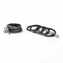 Varillas Y Accesorios>Juego De 8 Anillas D20 Negro/Plateada