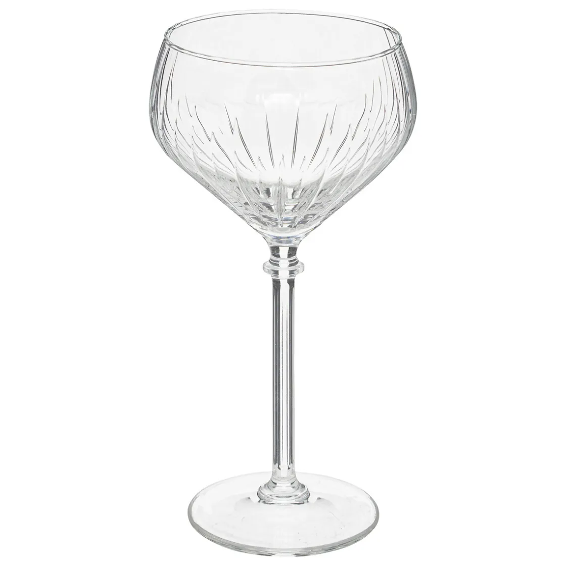 secret d'gourmet Copas>Juego De 4 Copas De Champan C/Rayas De Vidrio 32cl
