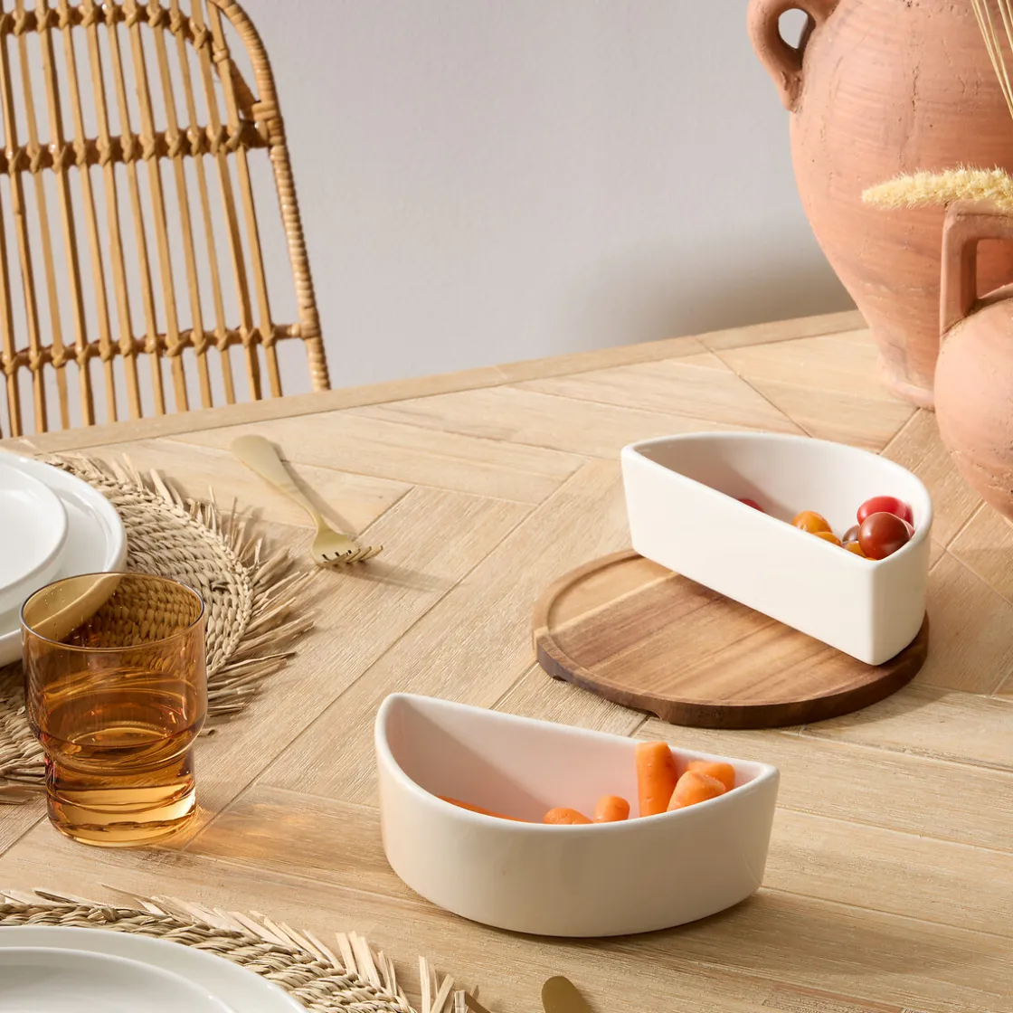 5five Degustación>Juego de 2 cuencos de aperitivos ELEGANCE blanco