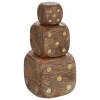 atmosphera Accesorios|Estilo Industrial>Juego de 3 dados decorativos ROGER 10x10cm