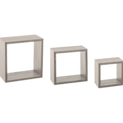 5five Armarios, Estantes Y Estanterías.>Juego De 3 Estantes Cubo Mdf Roble
