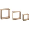 5five Armarios, Estantes Y Estanterías.>Juego De 3 Estantes Cubo Mdf Roble