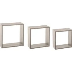 5five Armarios, Estantes Y Estanterías.>Juego De 3 Estantes Cubo Mdf Roble