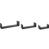 5five Armarios, Estantes Y Estanterías.>Juego De 3 Estantes Mdf Negro 22/32/42Cm