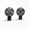 atmosphera Varillas Y Accesorios>Juego De 2 Remates Boule D20 Negro