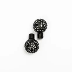 atmosphera Varillas Y Accesorios>Juego De 2 Remates Boule D20 X2 Negro
