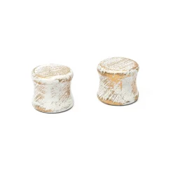 Varillas Y Accesorios>Juego De 2 Remates D20 Blanco/Dorado