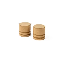 Varillas Y Accesorios>Juego De 2 Remates D28Cm Barniz Natural