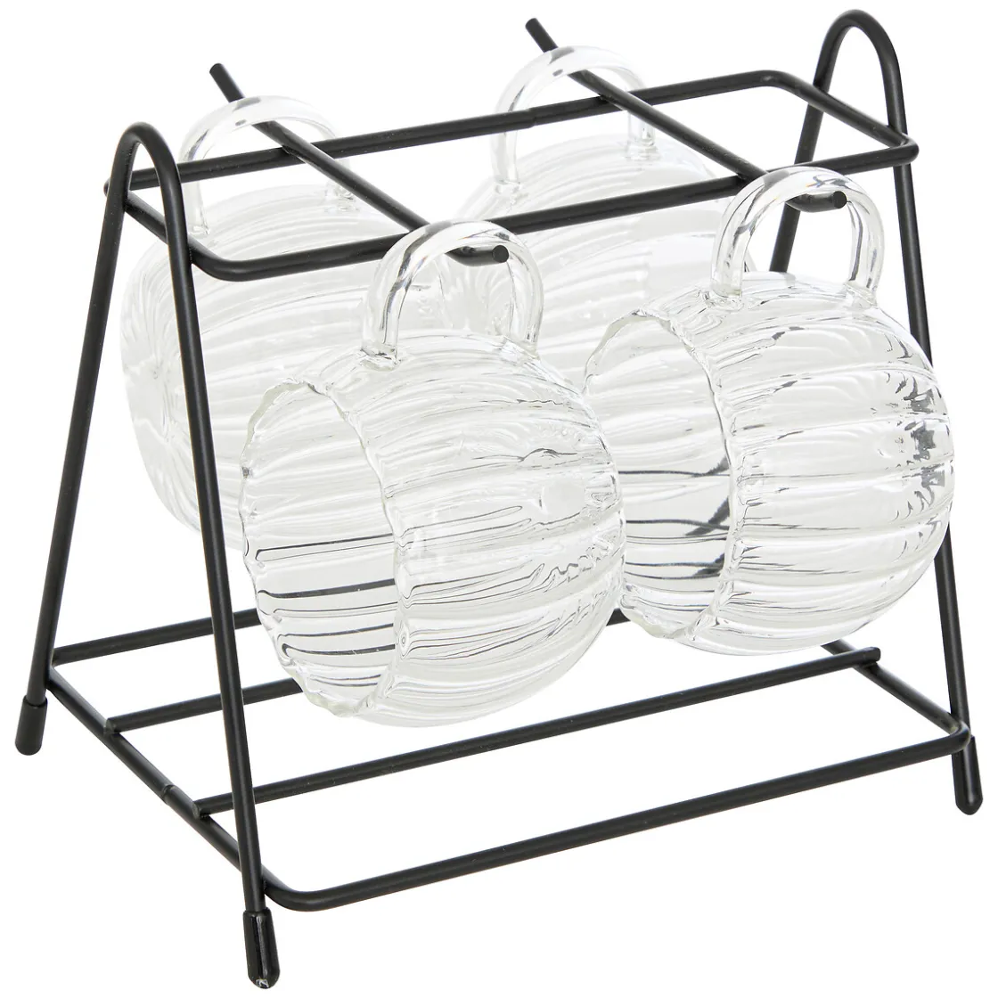 5five Tazas Y Tazones>Juego de 4 tazas con soporte 18cl