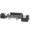 hespéride Conjuntos De Jardín>Juego de jardín ALLURE gris graphite 5 plazas