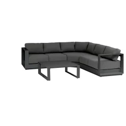 hespéride Conjuntos De Jardín>Juego de jardín esquinero ALLURE gris graphite