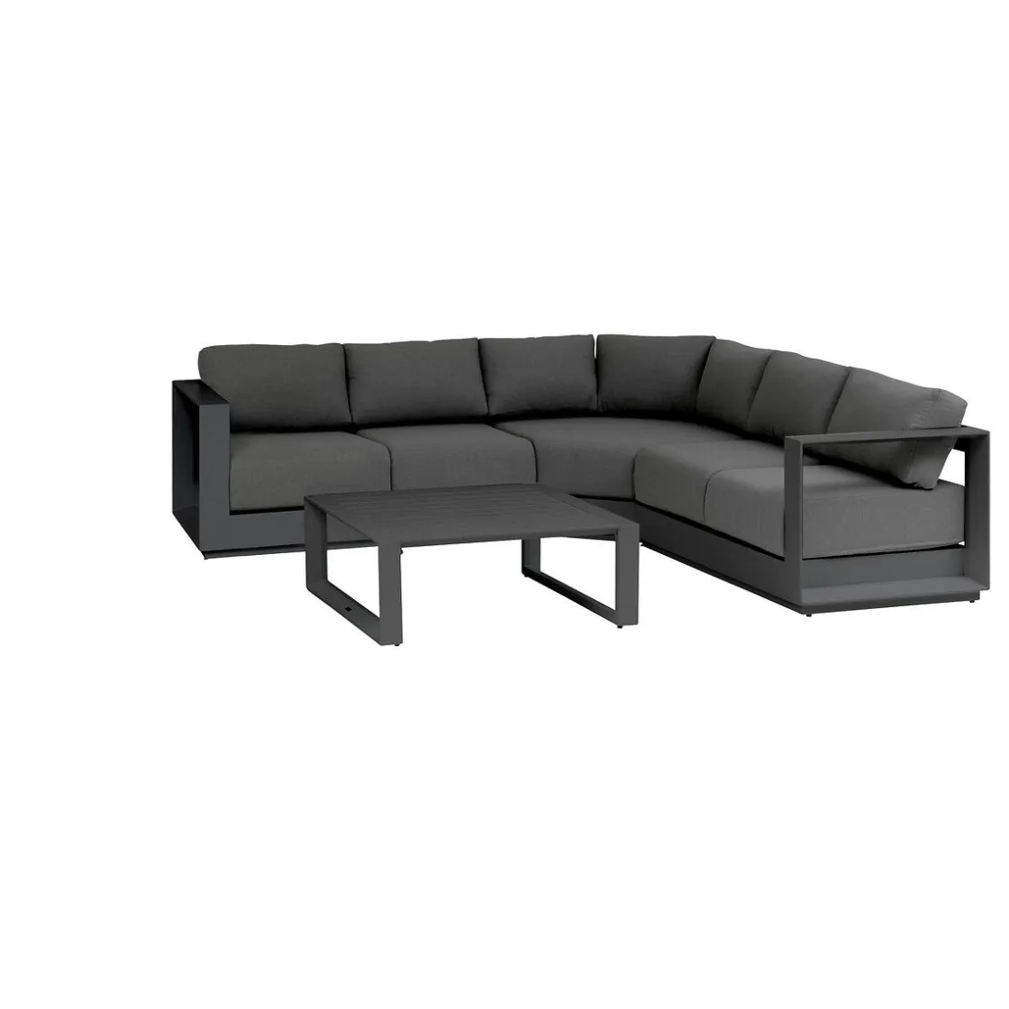 hespéride Conjuntos De Jardín>Juego de jardín esquinero ALLURE gris graphite