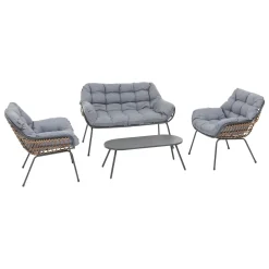 hespéride Conjuntos De Jardín>Juego de Jardín PAOPAO gris graphite 4 plazas