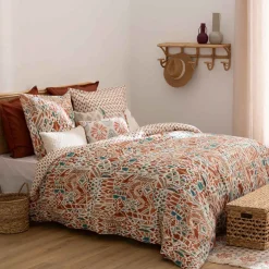 atmosphera Edredones Y Colchas>Juego funda nórdica estampada IKAT 240x220cm