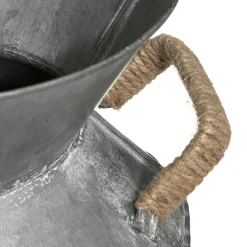 atmosphera Accesorios|Estilo Rústico>Lechera Decorativa Gris 21x37Cm