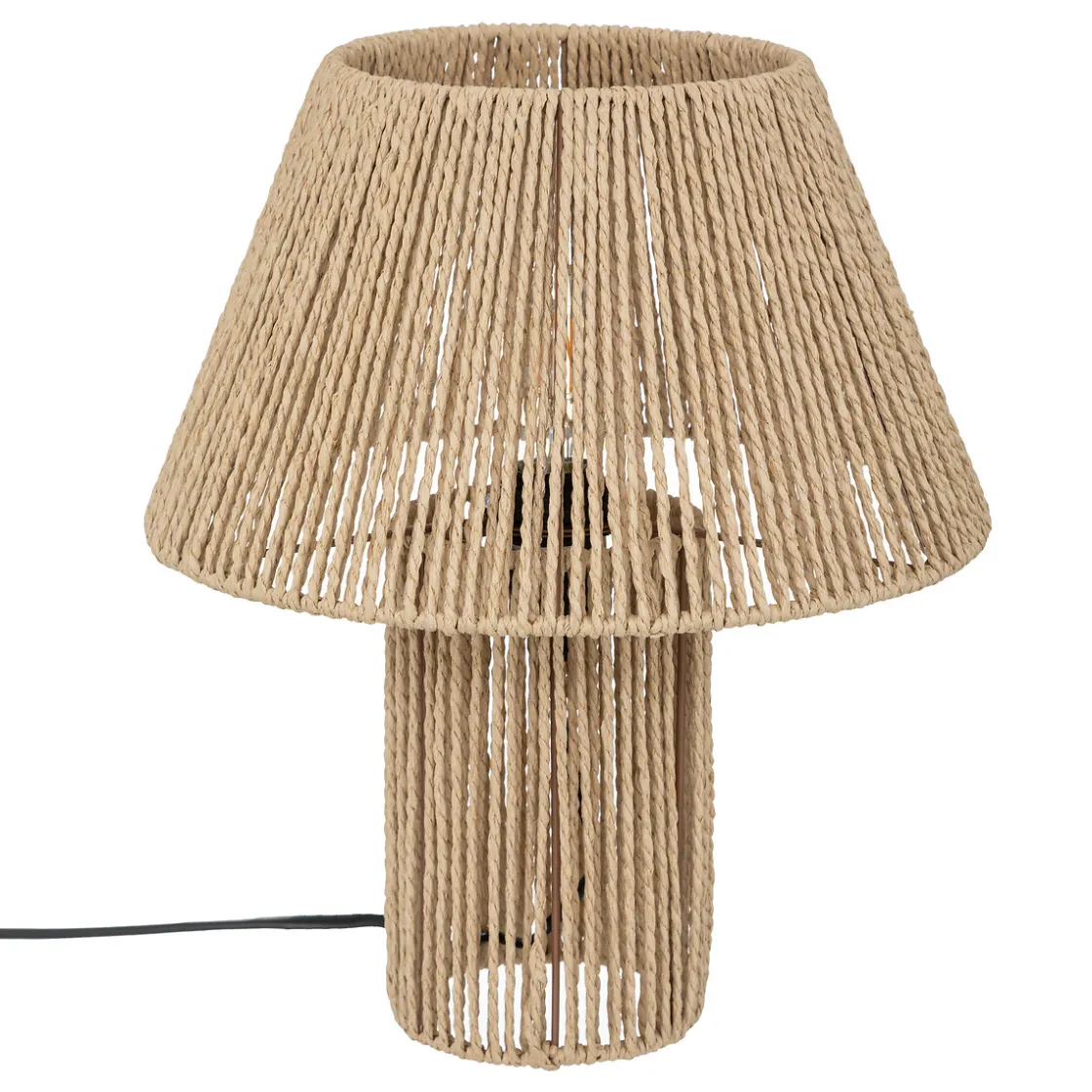 atmosphera Lámparas De Mesa>Lámpara De Mesa Adria Beige De Cuerda