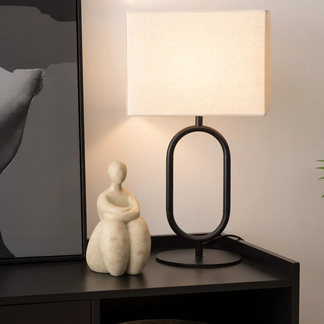 atmosphera Lámparas De Mesa>Lámpara de mesa ALEC 52cm metálica