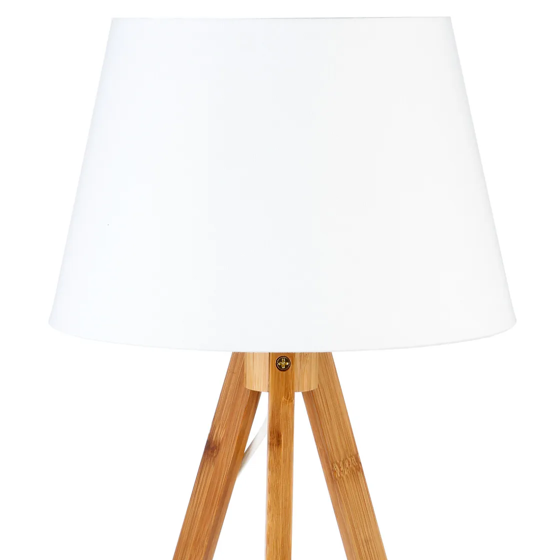 atmosphera Lámparas De Mesa>Lámpara De Mesa Bahi Blanca Bambú 55Cm