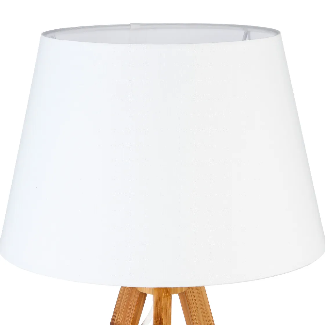 atmosphera Lámparas De Mesa>Lámpara De Mesa Bahi Blanca Bambú 55Cm