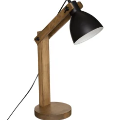 atmosphera Lámparas De Mesa>Lámpara De Mesa Cuba De Madera 56Cm