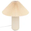 atmosphera Lámparas De Mesa|Estilo Oriental>Lámpara de mesa de cerámica blanca TALYA 38cm