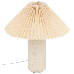 atmosphera Lámparas De Mesa|Estilo Oriental>Lámpara de mesa de cerámica blanca TALYA 38cm