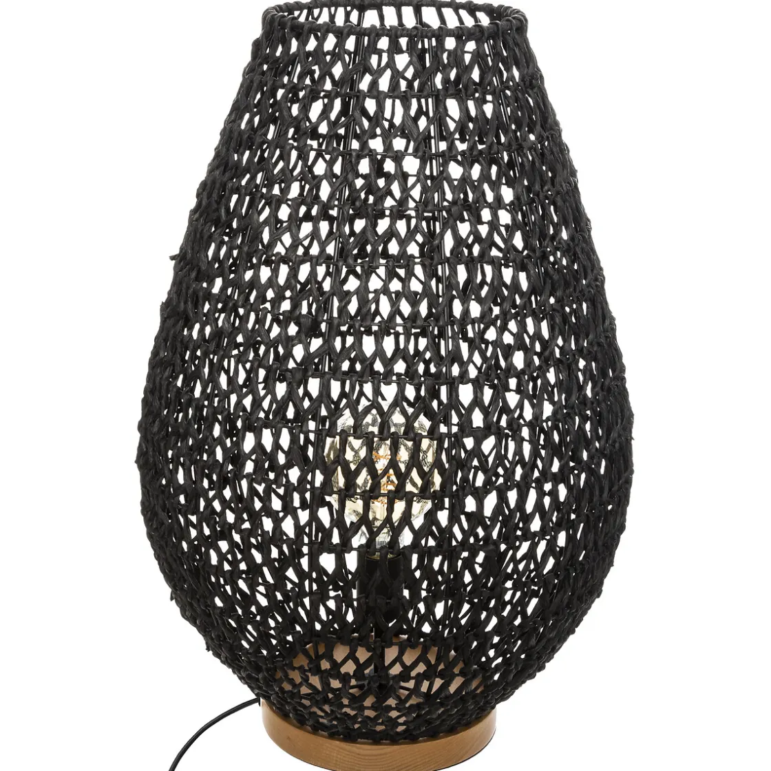 atmosphera Lámparas De Mesa>Lámpara De Mesa Etel Negra 37X55Cm
