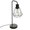 atmosphera Lámparas De Mesa>Lámpara De Mesa Flave Metal Negro 46Cm