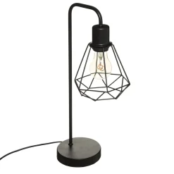 atmosphera Lámparas De Mesa>Lámpara De Mesa Flave Metal Negro 46Cm