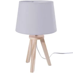 atmosphera4kids Iluminación>Lámpara De Mesa Gris Mdf 31x18.5Cm
