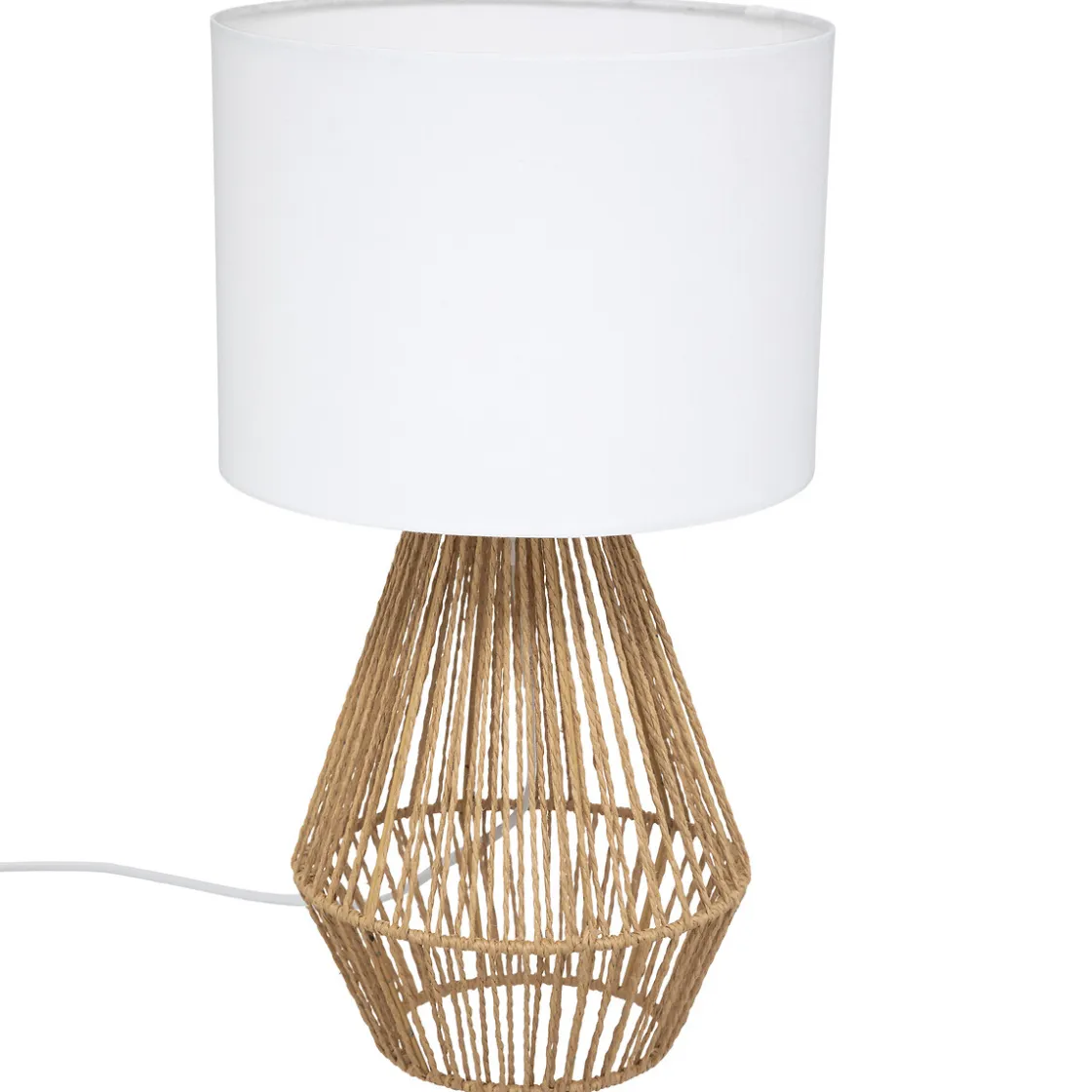 atmosphera Lámparas De Mesa>Lámpara De Mesa Lila Beige 23x40Cm