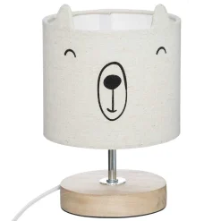 atmosphera4kids Iluminación>Lámpara de mesa oso color lino 21x15cm