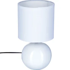 atmosphera Lámparas De Mesa>Lámpara De Mesa Timeo Blanca 25Cm