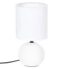 atmosphera Lámparas De Mesa>Lámpara De Mesa Timeo Blanca 25Cm
