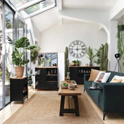 atmosphera Lámparas De Pie|Estilo Industrial>Lámpara De Pie Metal Negra 136Cm