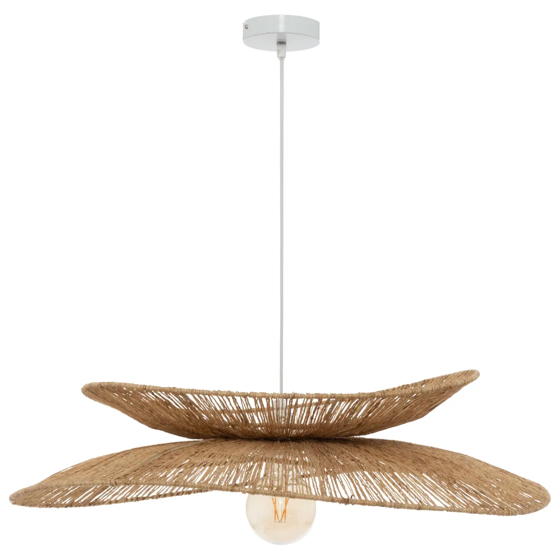atmosphera Lámparas De Techo>Lámpara de techo ALARA beige de yute 69.5cm